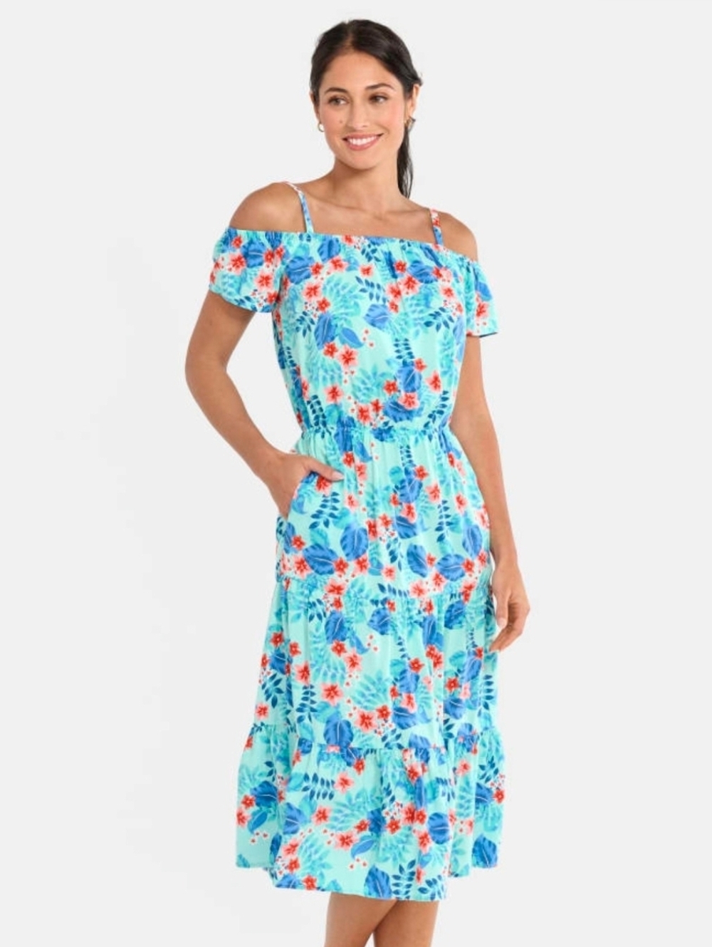 NWT The Children's Place TCP Tropical Hawaiian Women's Dress XL